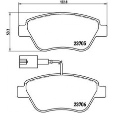P 23 141 BREMBO Комплект гальмівних колодок дисковий гальм