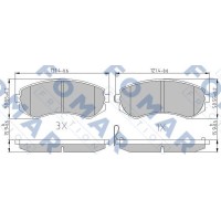 FO 679781 FOMAR Friction Комплект гальмівних колодок дисковий гальм
