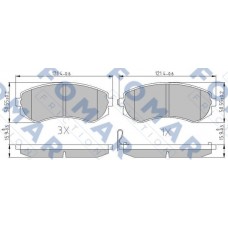 FO 679781 FOMAR Friction Комплект гальмівних колодок дисковий гальм