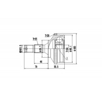 DCV845003 DYNAMATRIX Шарнирный комплект, Привідний вал