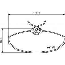 MDB2641 MINTEX Комплект гальмівних колодок дисковий гальм