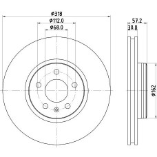8DD 355 125-181 HELLA Гальмівний диск