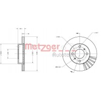 6110143 METZGER Гальмівний диск