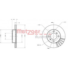 6110143 METZGER Гальмівний диск