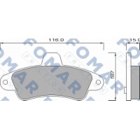 FO 625081 FOMAR Friction Комплект гальмівних колодок дисковий гальм