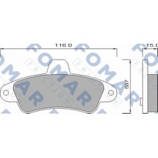 FO 625081 FOMAR Friction Комплект гальмівних колодок дисковий гальм