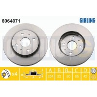 6064071 GIRLING Гальмівний диск
