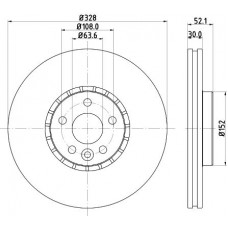 8DD 355 116-181 HELLA Гальмівний диск