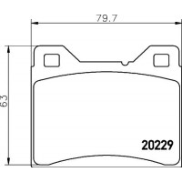 MDB1026 MINTEX Комплект гальмівних колодок дисковий гальм
