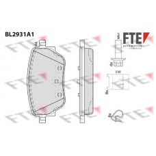 BL2931A1 FTE Комплект гальмівних колодок дисковий гальм