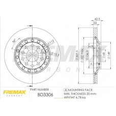 BD-3306 FREMAX Гальмівний диск