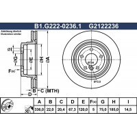 B1.G222-0236.1 GALFER Гальмівний диск