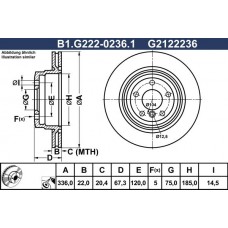 B1.G222-0236.1 GALFER Гальмівний диск