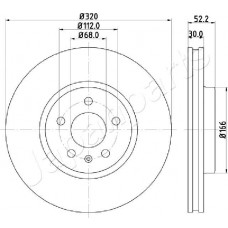 DI-0917 JAPANPARTS Гальмівний диск