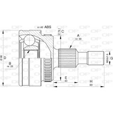 CVJ5782.10 OPEN PARTS Шарнирный комплект, Привідний вал