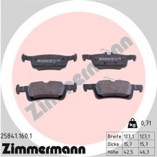 25841.160.1 ZIMMERMANN Комплект гальмівних колодок дисковий гальм