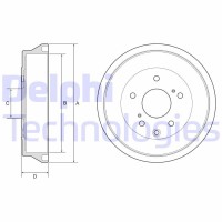 BF636 DELPHI Гальмівний барабан