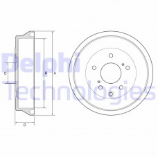 BF636 DELPHI Гальмівний барабан