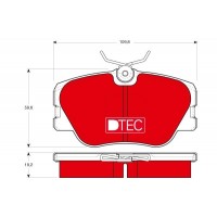 GDB818DTE TRW Комплект гальмівних колодок дисковий гальм