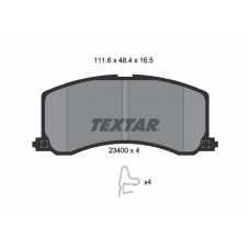 2340001 TEXTAR Комплект гальмівних колодок дисковий гальм
