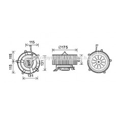BW8478 AVA QUALITY COOLING Вентилятор салону