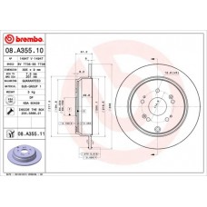 08.A355.11 BREMBO Гальмівний диск