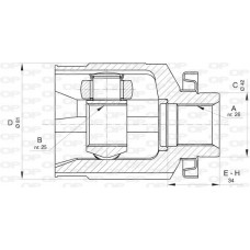 CVJ5810.20 OPEN PARTS Шарнирный комплект, Привідний вал