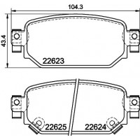 8DB 355 039-141 HELLA PAGID Комплект гальмівних колодок дисковий гальм