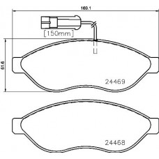 P 23 143 BREMBO Комплект гальмівних колодок дисковий гальм