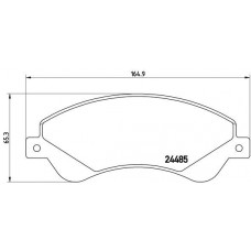 P 24 065 BREMBO Комплект гальмівних колодок дисковий гальм
