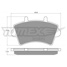 TX 13-02 TOMEX Brakes Комплект гальмівних колодок дисковий гальм