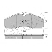 822-578-3 CIFAM Комплект гальмівних колодок дисковий гальм