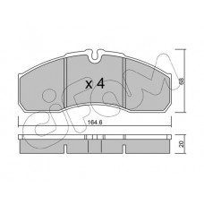 822-578-3 CIFAM Комплект гальмівних колодок дисковий гальм