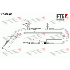 FBS02080 FTE Тросик, cтояночный тормоз