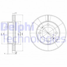 BG2891 DELPHI Гальмівний диск