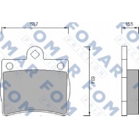 FO 653681 FOMAR Friction КомплеК т гальмівних колодок, дискове гальмо