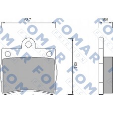 FO 653681 FOMAR Friction КомплеК т гальмівних колодок, дискове гальмо