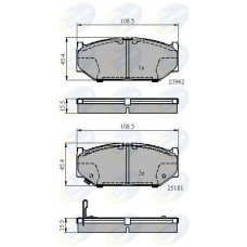 CBP3998 COMLINE Комплект гальмівних колодок дисковий гальм
