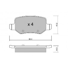 BPMB-2006 AISIN Комплект гальмівних колодок дисковий гальм