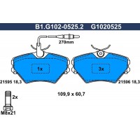 B1.G102-0525.2 GALFER Комплект гальмівних колодок дисковий гальм