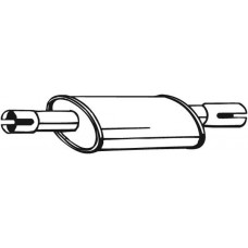228-251 BOSAL Середній глушник вихлопних газів