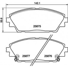 8DB 355 029-311 HELLA Комплект гальмівних колодок дисковий гальм