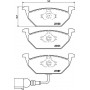 8DB355008551 HELLA ASAM  VW Тормозные колодки Golf V/VI, Caddy III 04-,Skoda Octavia 04-