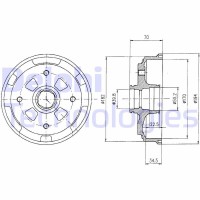 BF263 DELPHI Гальмівний барабан
