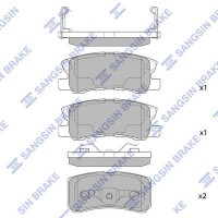 SP2076 Hi-Q Комплект гальмівних колодок дисковий гальм