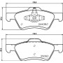 8DB 355 014-961 HELLA Комплект гальмівних колодок, дискове гальмо