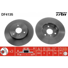 DF4135 TRW Гальмівний диск