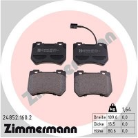 24852.160.2 ZIMMERMANN Комплект гальмівних колодок дисковий гальм