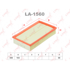 LA-1560 LYNXauto Повітряний фільтр
