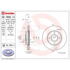 09.7806.11 BREMBO Гальмівний диск